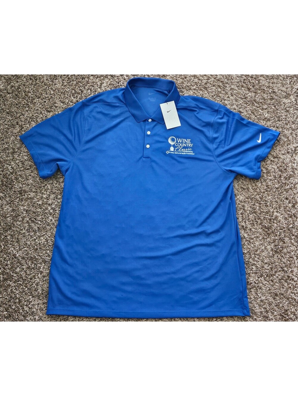 Nike Golf Wine Country Classic Polo Blue Brand New XXL